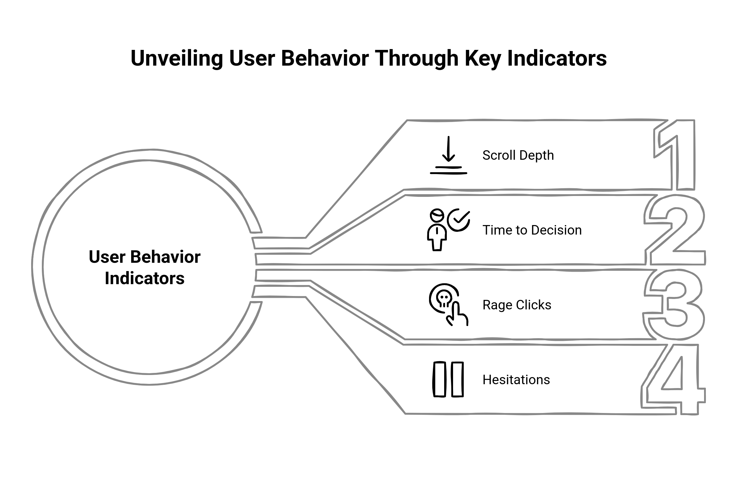 Graphic showing the User behavior indicators