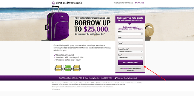first midwest bank control group for ab testing