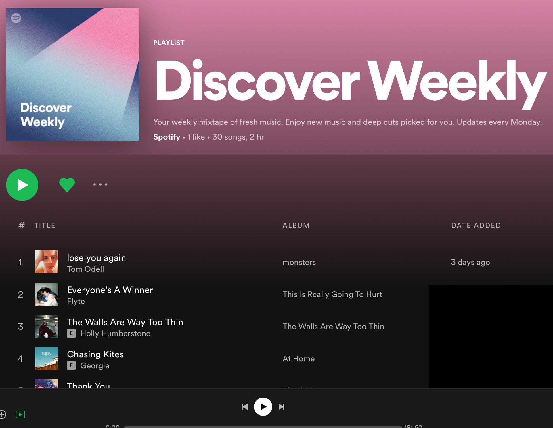 spotify discover weekly playlist